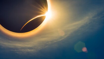 Wallpaper eclipse photograph depicting a rare celestial event as the moon passes in front of the sun, background