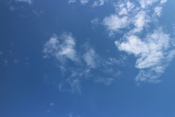 Summer blue sky cloud gradient light white background.