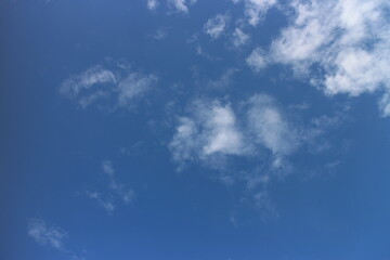 blue sky with white, soft clouds