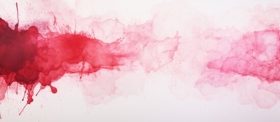 Obraz premium Red and White Abstract Art with Stain