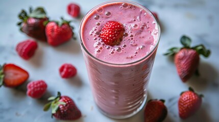 Wholesome vegan delight, a smoothie close-up that offers an idea of serene, dairy-free living