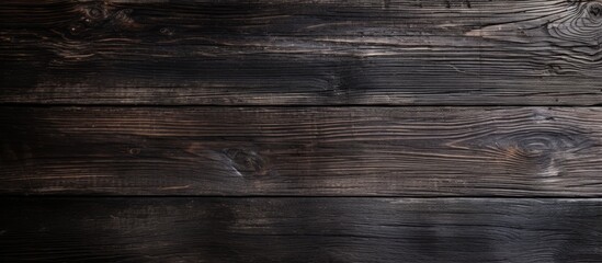 Dark wooden wall surface close up