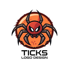 Ticks Cartoon Vector Logo Design
