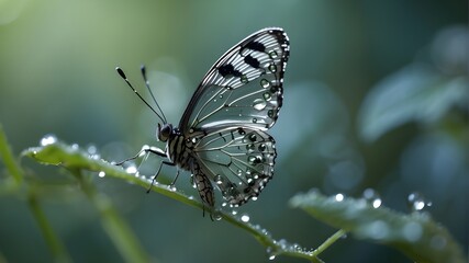 Obraz premium butterfly on a leaf butterfly on a flower