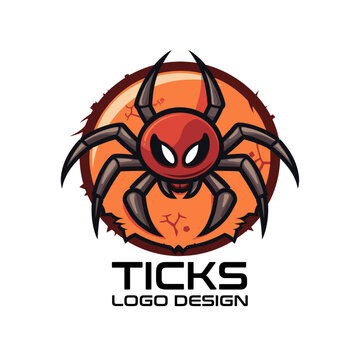 Ticks Cartoon Vector Logo Design