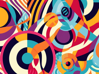 Colorful Abstract Geometric Pattern
