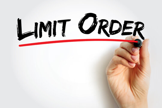 Limit Order is an order to buy or sell a stock with a restriction on the maximum price to be paid, text concept background