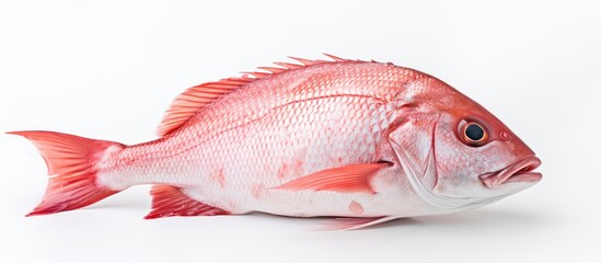 Close-up fish on white backdrop