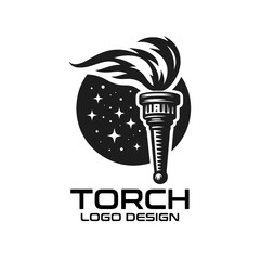 Torch Vector Logo Design