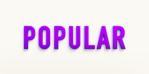 Popular, banner - sign. The word 