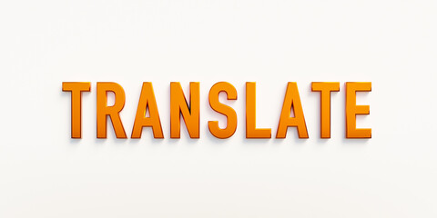 Translate, banner - sign. The word 