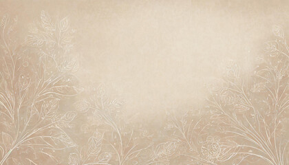 soft pastel color beige background parchment with a thin barely noticeable floral ornament,...