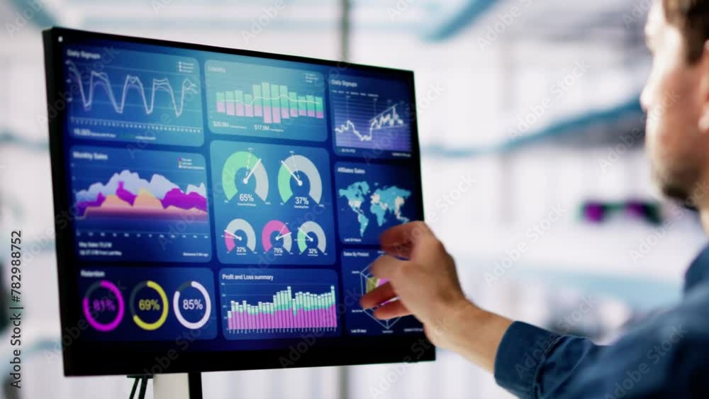 Aufkleber kpi business analytics data dashboard