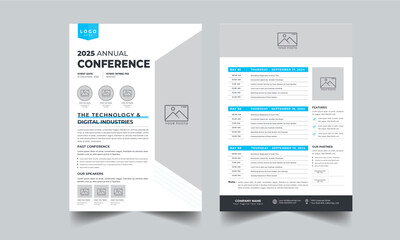 Event / Annual Conference , Event Schedule layout design template with unique design style concept