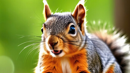 Obraz premium Squirrel in Its Natural Habitat: Authentic Wildlife Capture