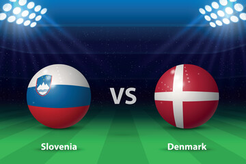 Slovenia vs Denmark. Europe soccer tournament 2024 - 782994346