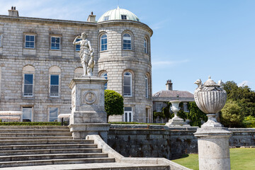 Powerscourt House at Powerscourt Garden. Panoramic view. It's one of leading tourism attractions in...
