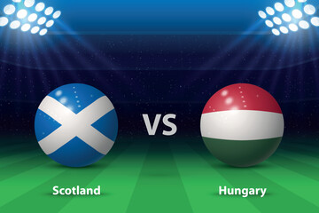Scotland vs Hungary. Europe soccer tournament 2024 - 782995302