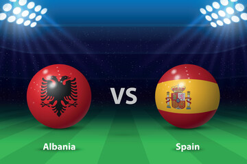 Albania vs Spain. Europe soccer tournament 2024 - 782995315