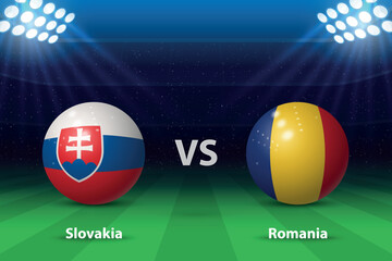 Slovakia vs Romania. Europe soccer tournament 2024 - 782995338