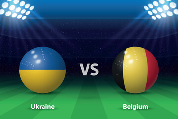 Ukraine vs Belgium. Europe soccer tournament 2024 - 782995353
