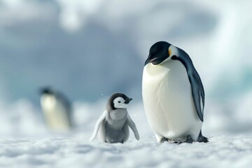 charming birds in their natural habitat.World Penguin Day