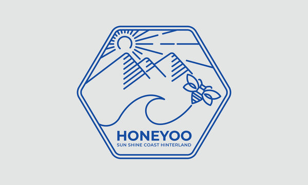 Nature-Inspired Minimalist Hexagonal Logo for Honeyoo - Honey Provider Company