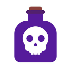 Flat design poison bottle icon. Venom. Vector.