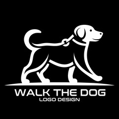 Walk The Dog Vector Logo Design