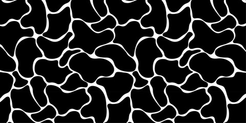 Black and white water surface seamless pattern. Vector illustration 