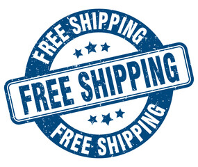 free shipping stamp. free shipping label. round grunge sign