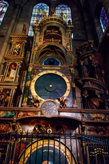 Obraz premium Astronomical clock in the Cathedral of Our Lady of Strasbourg in Strasbourg, France