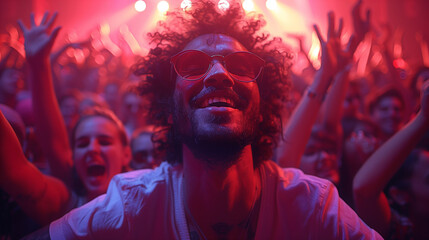 man in concert party