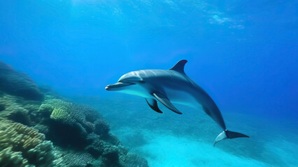 Fototapeta premium Captivating Images of Dolphin Underwater
