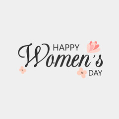 Obraz premium beautiful inscription Happy International Women's Day vector png