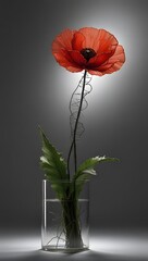 poppy flower in vase