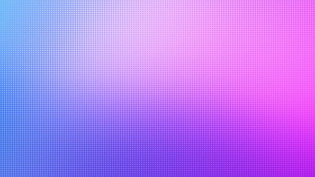 Colorful pink and blue color gradient halftone dots pattern background. This vibrant textured abstract background is full HD and a seamless loop.