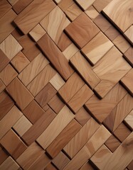 This image showcases a close-up of intricate parquet flooring with varying shades of wood, ideal for detailed architectural visuals