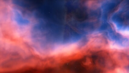 Obraz premium Deep space nebula with stars. Bright and vibrant Multicolor Starfield Infinite space outer space background with nebulas and stars. Star clusters, nebula outer space background 3d render 