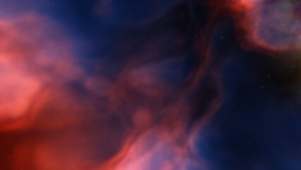 Deep space nebula with stars. Bright and vibrant Multicolor Starfield Infinite space outer space background with nebulas and stars. Star clusters, nebula outer space background 3d render
