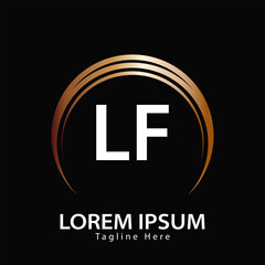 letter LF logo. LF. LF logo design vector illustration for creative company, business, industry