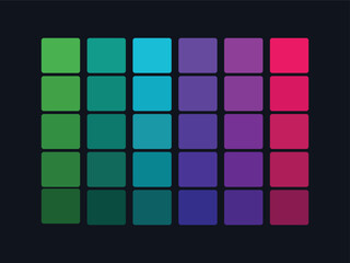 Fashion Trend Color guide palette 2022-23. An example of a color palette vector. Forecast of the future color. Color palette for fashion designers, fashion business, garments, and paints companies