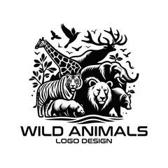 Wild Animals Vector Logo Design