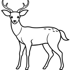 Obraz premium deer silhouette vector