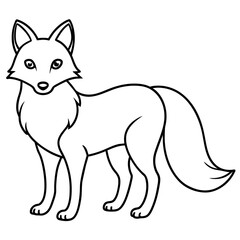 fox cartoon isolated on white