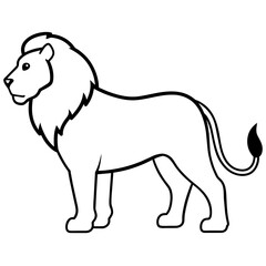 lion-white-background-silhouette-vector