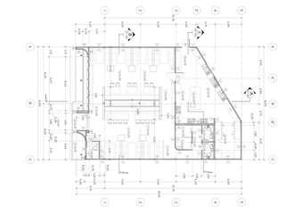 Floor plan designed building on the drawing.