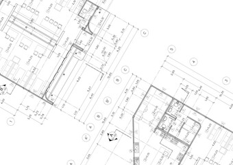 Floor plan designed building on the drawing.
