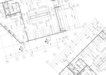 Floor plan designed building on the drawing.