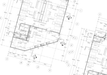 Floor plan designed building on the drawing.